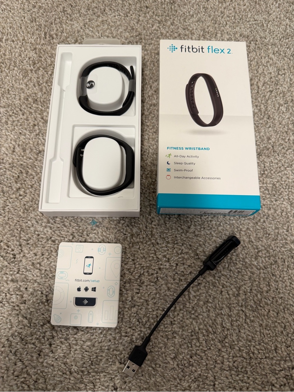 *NEW/OPEN BOX* Fitbit Flex 2 Fitness Wristband Black FB403BK